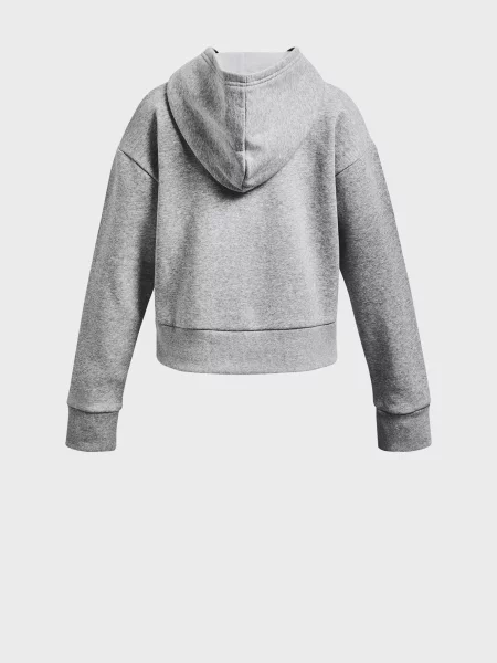 Флисовая укороченная спортивная кофта Under Armour серая