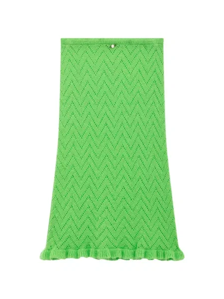 Fustă midi Msgm tricotate verde