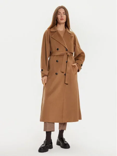 Tommy Hilfiger Vuneni kaput Oversize smeđa