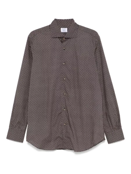 Риза Mazzarelli на цветя с принт кафяво