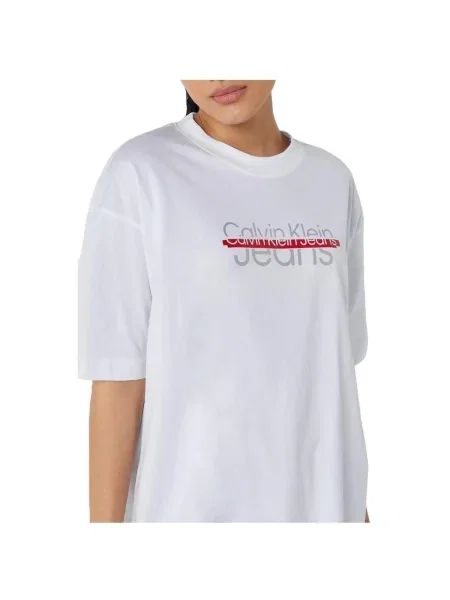 Tricou Calvin Klein Jeans alb
