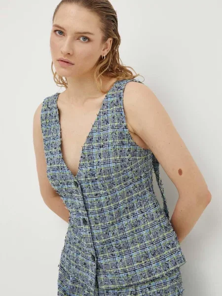 Безрукавка Stine Goya однобортний зелений