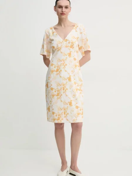 Rochie Audette mini evazati bej