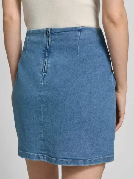 Dopasowana spódnica jeansowa z mieszanki bawełny model NELLY' Vero Moda niebieska