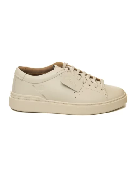 Sneakersy Clarks skórzane białe