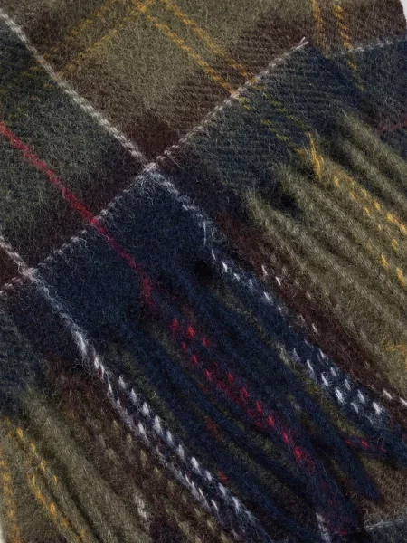 Barbour szalik i rękawiczki Tartan Scarf & Glove Gift Set zielone