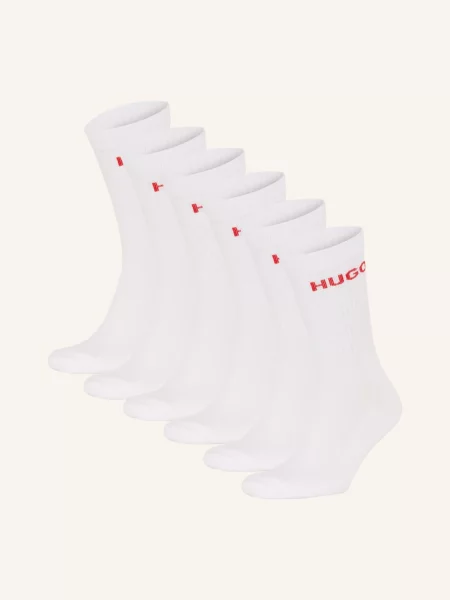 Hugo Ponožky Sada 6 Párů white bílé