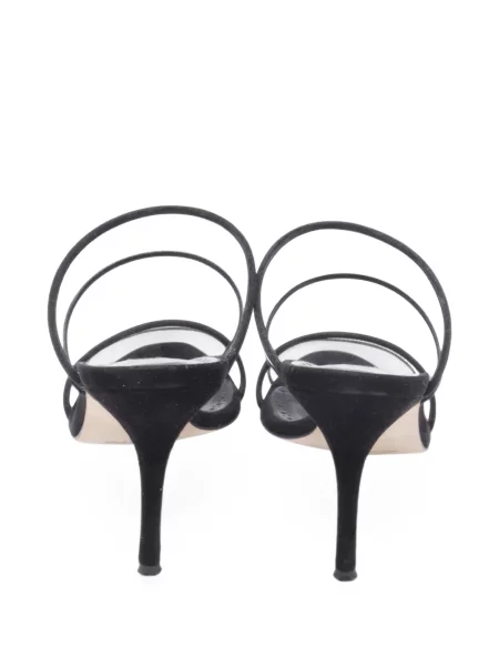 Papuci tip mules Manolo Blahnik cu bretele negru