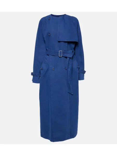 Platno trenčkot Max Mara modra