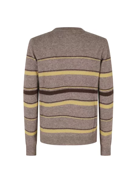 Sweter Roberto Collina brązowy