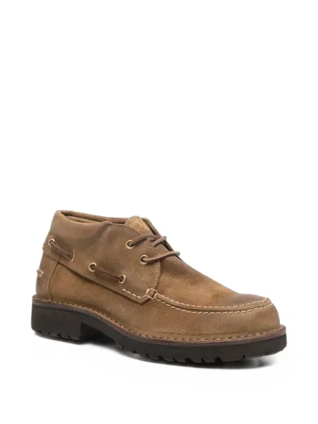 Pantofi loafer Astorflex cu șireturi din piele de căprioară maro