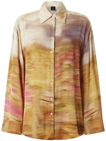 Cămașă Pinko cu imagine maro