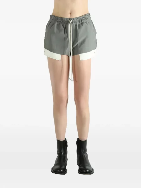Pantaloni scurți Rick Owens cu cordon verde