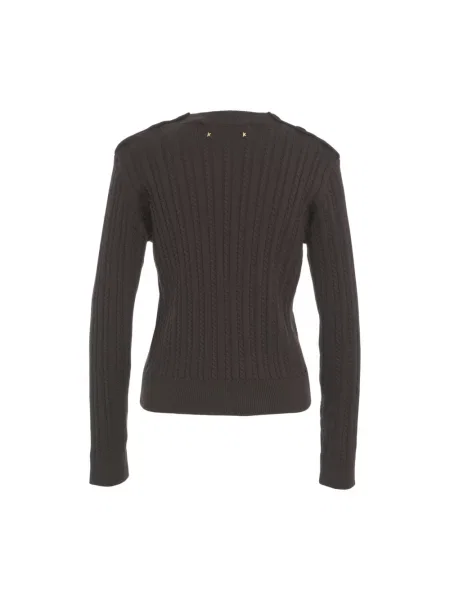 Sweter Golden Goose wełniany elegancki brązowy