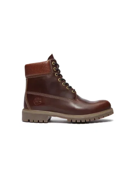 Wodoodporne botki Timberland koronkowe brązowe