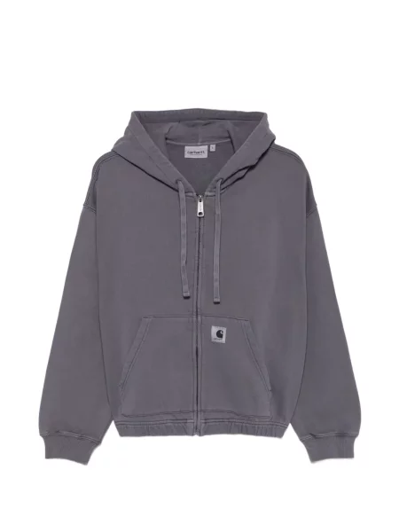Hanorac cu glugă Carhartt Wip cu autograf gri