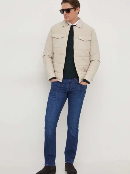 Джинсовая куртка Pepe Jeans бежевая