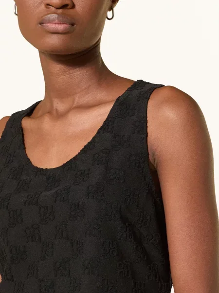 Top Hugo frotte czarny