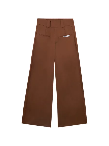 Pantaloni Gcds cu picior lat maro