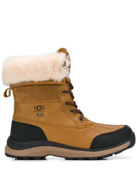 Botine Ugg cu șireturi din dantelă maro