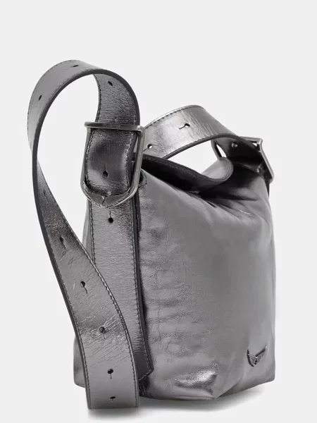 ZADIG&VOLTAIRE torebka skórzana szara