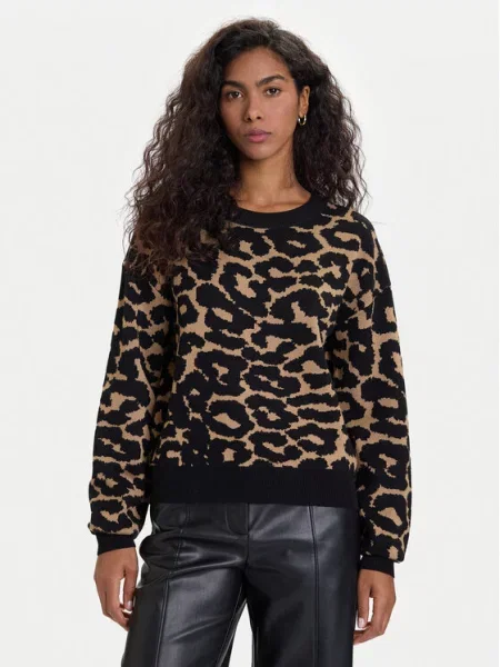 Vero Moda Pulover Siljeanimal rjava