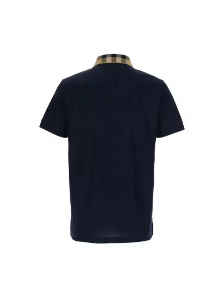 Koszulka polo Burberry z kołnierzem niebieska