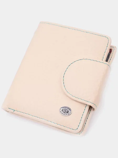 ST Leather Accessories Портмоне Шкіра білий