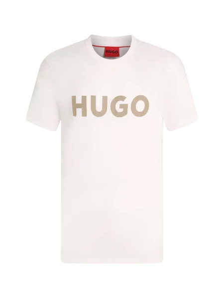 HUGO Tricou Dulivio bej închis alb