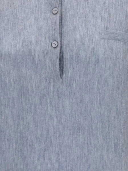 Gulerat tricou polo Lisa Yang albastru