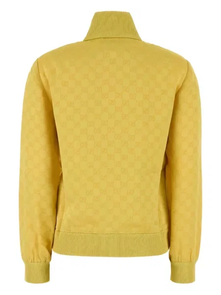 Hanorac Gucci din jacard cu autograf galben