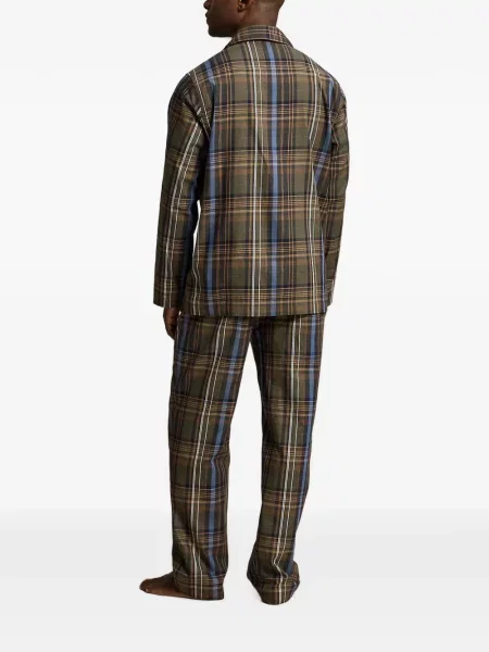 Hálós kockás pólóing Polo Ralph Lauren nyomtatás fekete