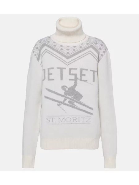 Heláncă Jet Set de lână alb