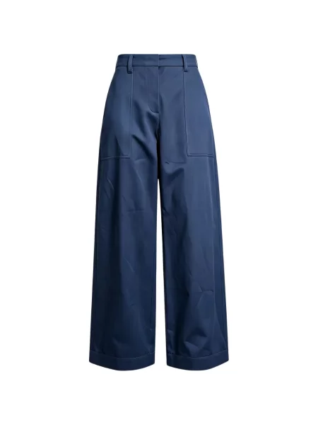Pantaloni palazzo Brunello Cucinelli albastru