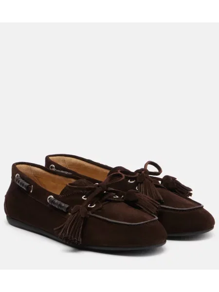 Loaferke Miu Miu iz semiša kroglice rjava