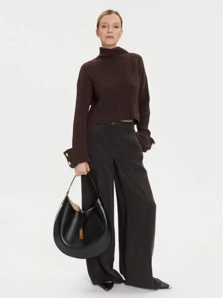 Koszulka polo Ralph Lauren skórzana czarna