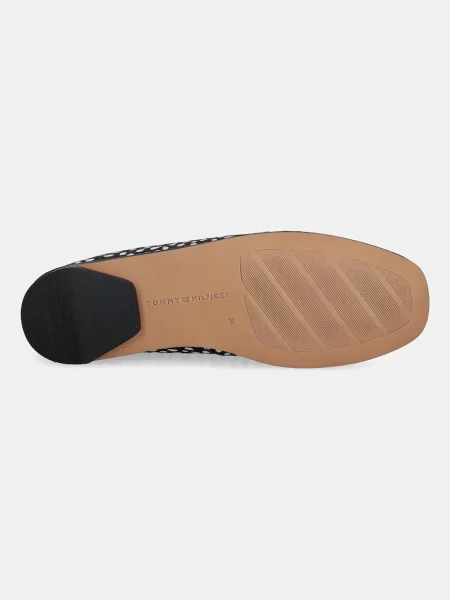 Tommy Hilfiger Велурени мокасини TH PONEY HAIR LOAFER черно