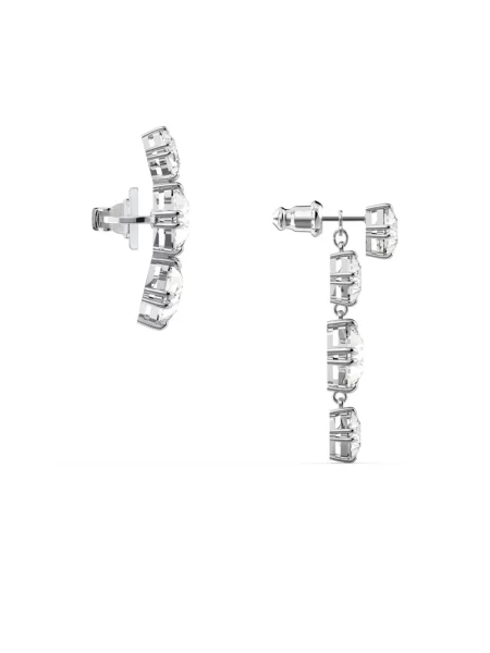 Lniane kolczyki Swarovski białe