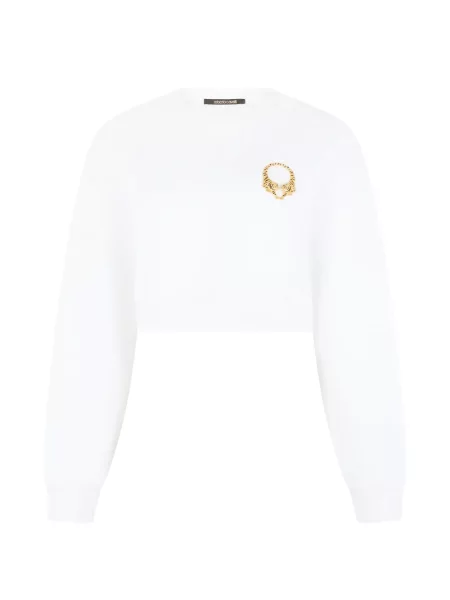 Decupat hanorac Roberto Cavalli alb