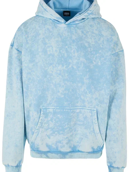 Palton Urban Classics cu glugă alb