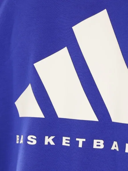 Велурен суитчър Adidas с принт кафяво