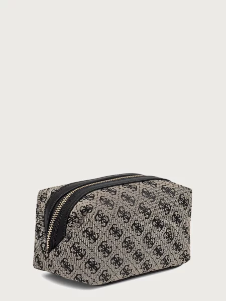 Guess Geantă pentru cosmetice Bej negru