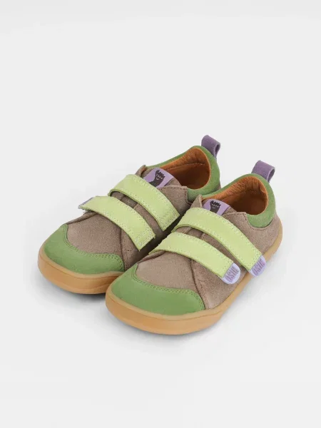 Дитячі Кросівки повсякденні OSIK Barefoot Glibbo Earthy Green Junior шкіра/замша зелений