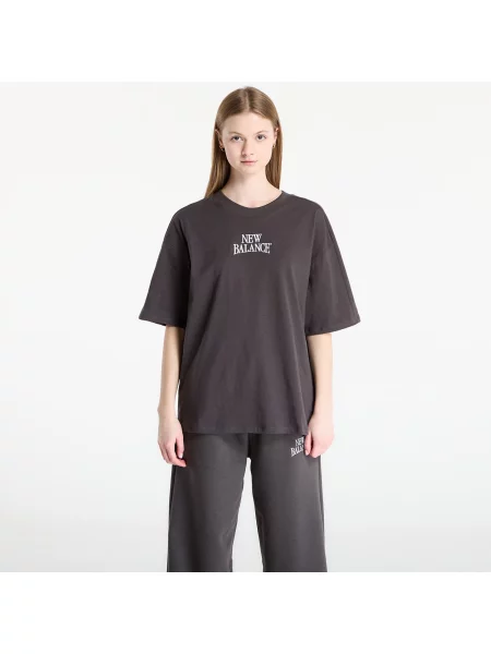 Tricou New Balance Linear Heritage Oversized T-Shirt Faded Black L negru