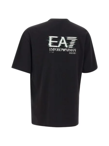 Γραφικός μπλούζα Ea7 Emporio Armani με αυτόγραφο μαύρο