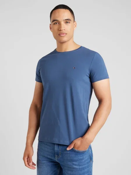 TOMMY HILFIGER Tricou marin / safir / sângeriu / alb albastru