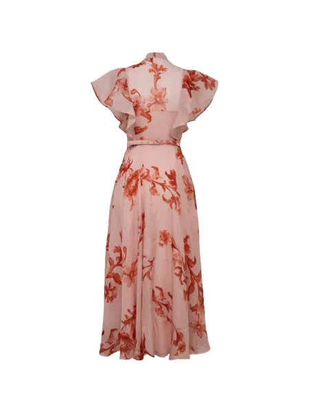 Rochie Leo Lin cu model floral cu imagine roz