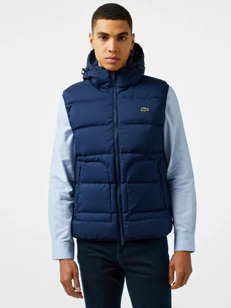 Утепленный жилет Lacoste синий