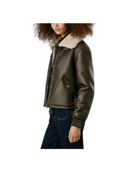Geacă de blugi Pepe Jeans verde