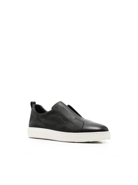 Sneakersy Santoni zamszowe czarne